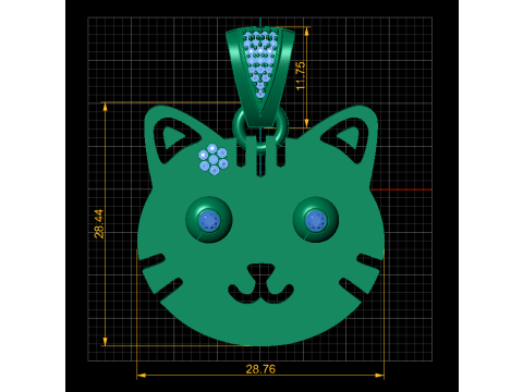 CAT FACES PENDANT 3D 打印模型