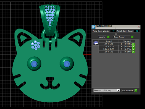 CAT FACES PENDANT 3D 打印模型