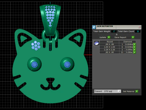 CAT FACES PENDANT 3D Print Model
