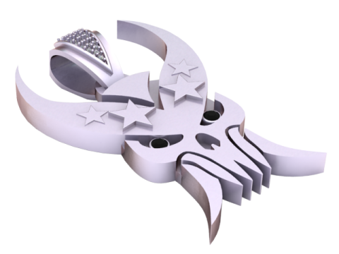 Striking jewelry design pendant Modello di stampa 3D