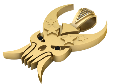 Striking jewelry design pendant Modello di stampa 3D
