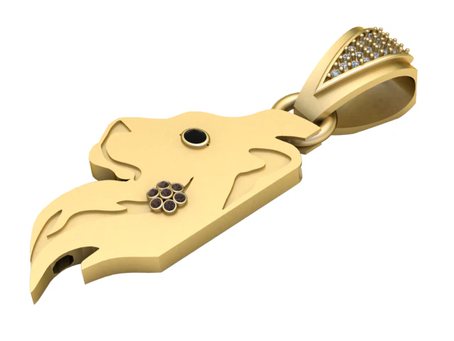 HEAD LION PENDANT 3D Print Model .c4d .max .obj .3ds .fbx .stl .blend 