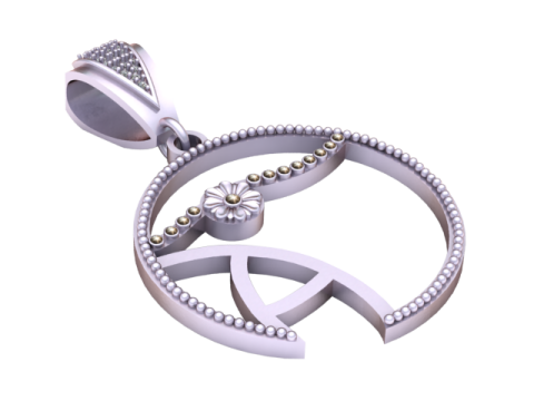 ROUND FACE PAEROT PENDANT Modèles 3D en vedette