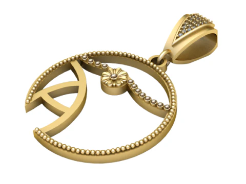 ROUND FACE PAEROT PENDANT 3D Print Model
