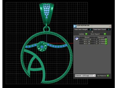 ROUND FACE PAEROT PENDANT 3D Print Model