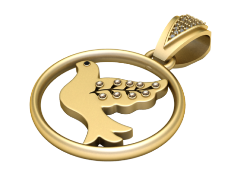 BUDS GOLD 3D PENDANT 3D Print Model