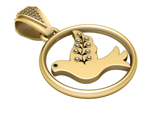 BUDS GOLD 3D PENDANT 3D Print Model