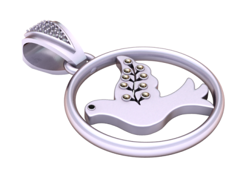BUDS GOLD 3D PENDANT 3D Print Model