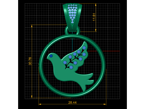 BUDS GOLD 3D PENDANT 3D Print Model