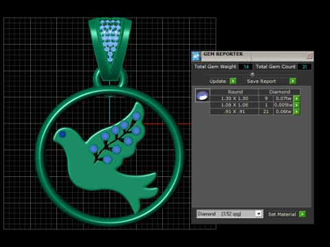 BUDS GOLD 3D PENDANT 3D Print Model