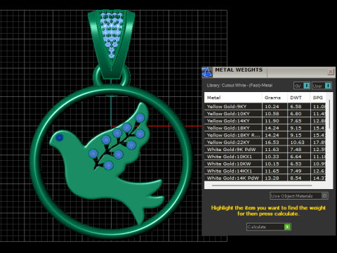 BUDS GOLD 3D PENDANT 3D Print Model