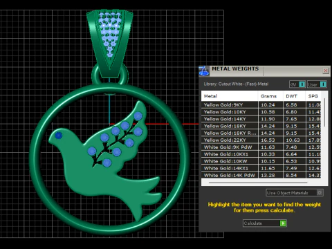 BUDS GOLD 3D PENDANT 3D Print Model