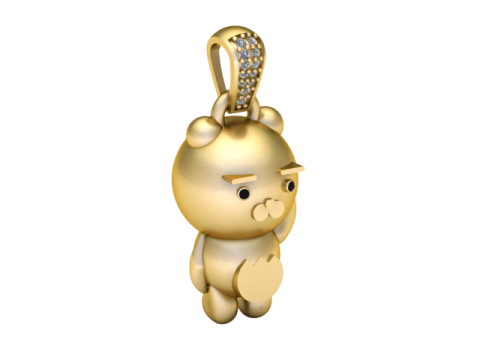 BEAR 3D RPINTABLE MODEL PENDANT Model do druku 3D
