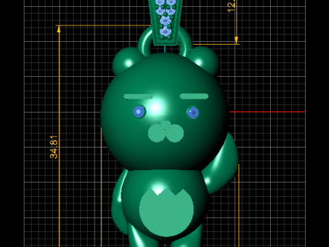 BEAR 3D RPINTABLE MODEL PENDANT Model do druku 3D