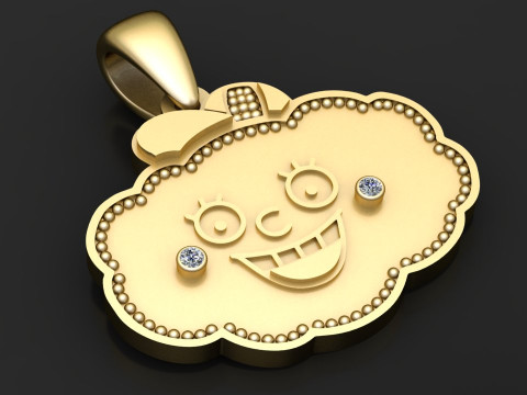 Charming 3D printable pendant 3D Print Model