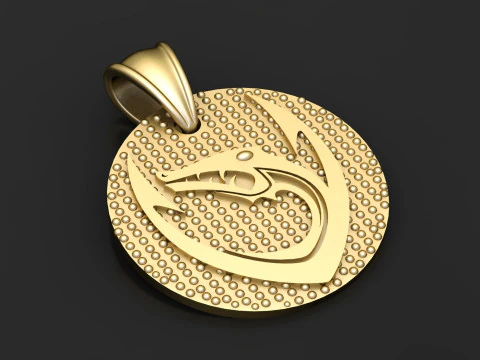 Pendentif &eacute;l&eacute;gant imprimable en 3D Modèles 3D en vedette