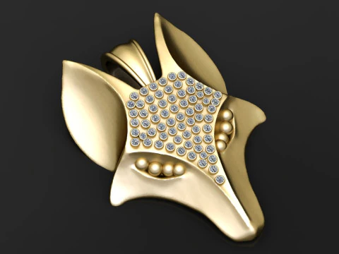 WOLF PENDANT 3D Print Model