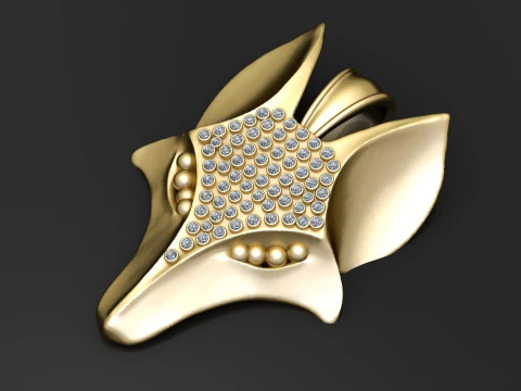 WOLF PENDANT 3D Print Model