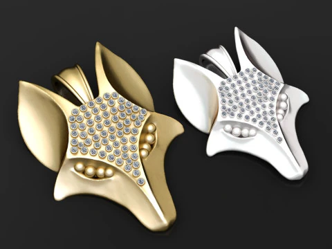 WOLF PENDANT 3D Print Model