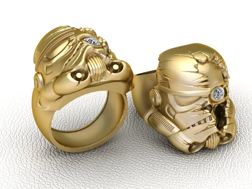 FACES RING 3D PRINTABLE MODEL 3D Print Model .c4d .max .obj .3ds .fbx .stl .blend 