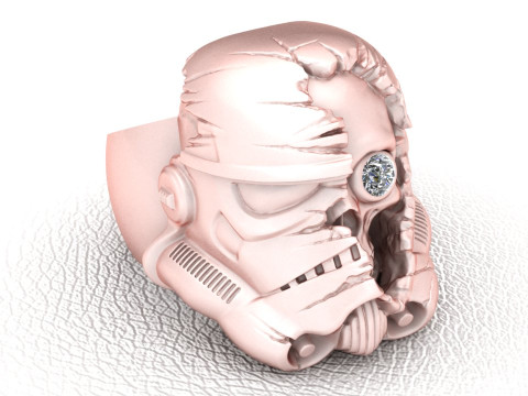 FACES RING 3D PRINTABLE MODEL 3D-printmodel