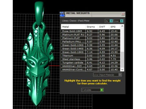 Mystic Wolf Spearhead Pendant 3D Print Model