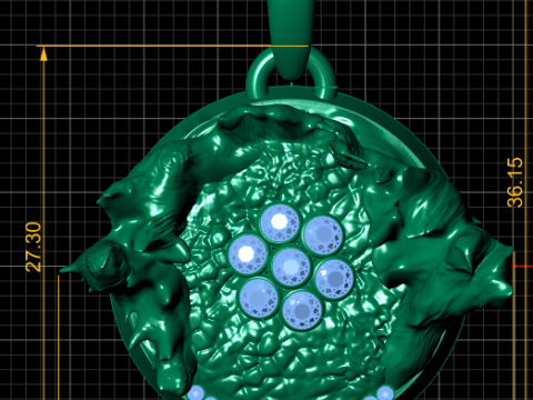 Molten Bloom Medallion Pendant 3D Print Model