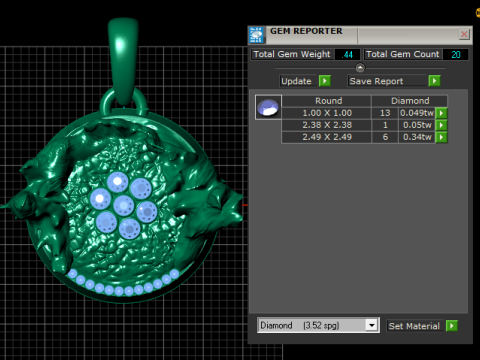 Molten Bloom Medallion Pendant 3D Print Model
