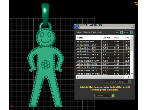 Smiling Stickman Diamond Pendant 3D Принт Модель