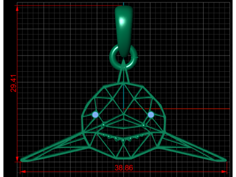 Geometric Shark Pendant Modelo de Impressão 3D