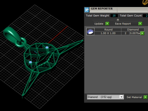 Geometric Shark Pendant Modelo de Impressão 3D