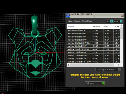Geometric Bear Head Pendant 3D Print Model