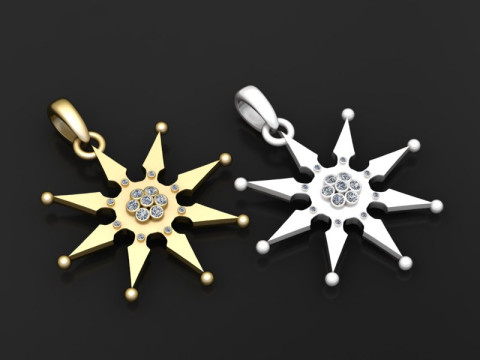 Celestial Starburst Pendant 3D 打印模型