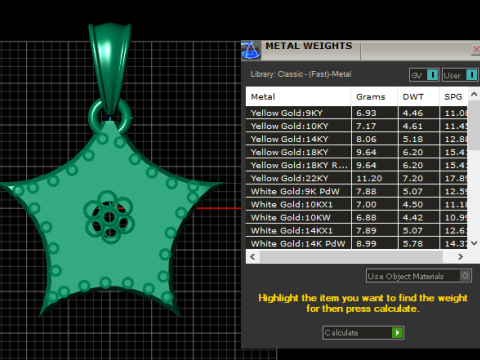 Elegant Star Petal Diamond Pendant 3D Принт Модель