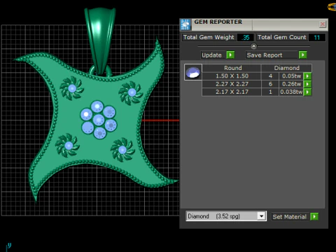 Royal Star Bloom Pendant 3D Print Model