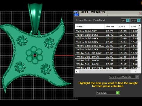 Royal Star Bloom Pendant 3D Print Model