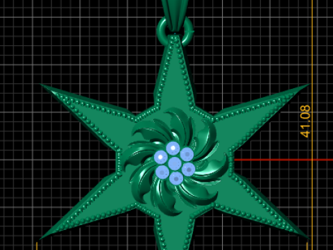 Floral Starburst Pendant 3D 打印模型