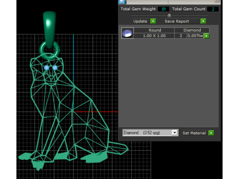 Geometric Sitting Cat Pendant Modelo de impresión 3D