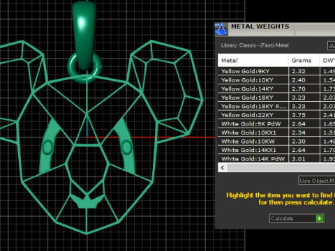 Geometric Panda Face Pendant 3D Print Model