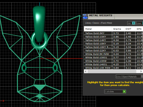 Geometric Bunny Head Pendant 3D Print Model