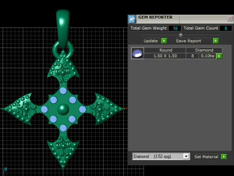 Royal Gothic Cross Pendant 3D Print Model