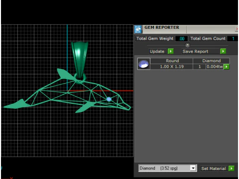 Geometric Dolphin Pendant 3D Print Model