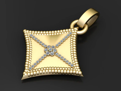 Royal Cushion Star Pendant 3D Print Model