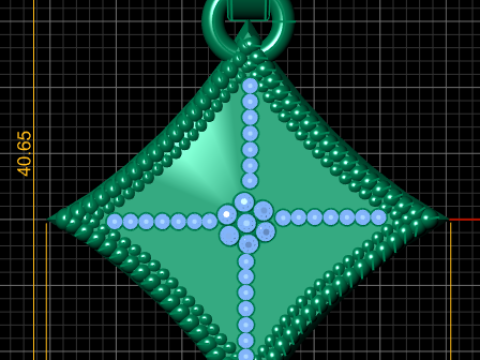 Royal Cushion Star Pendant 3D 프린트 모델