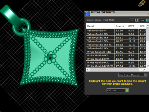 Royal Cushion Star Pendant 3D 프린트 모델