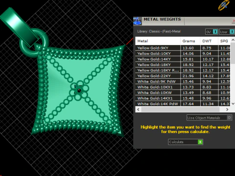 Royal Cushion Star Pendant 3D Print Model