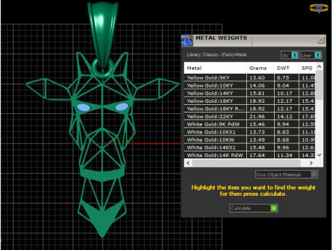 Geometric Giraffe Head Pendant 3D 打印模型
