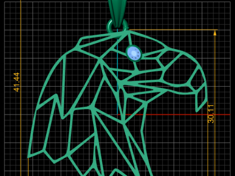 Eagle pendant 3D Print Model
