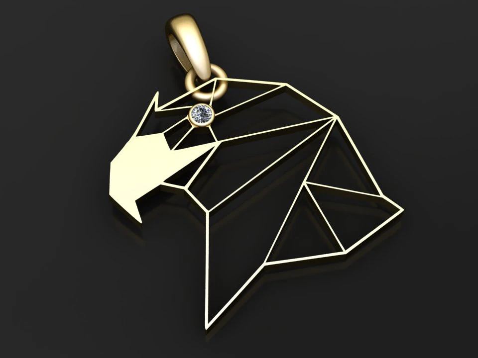 Eagle head PENDANT 3D Print Model .c4d .max .obj .3ds .fbx .stl .blend 