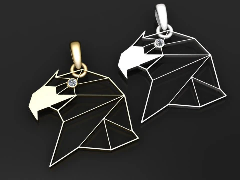Eagle head PENDANT 3D Print Model